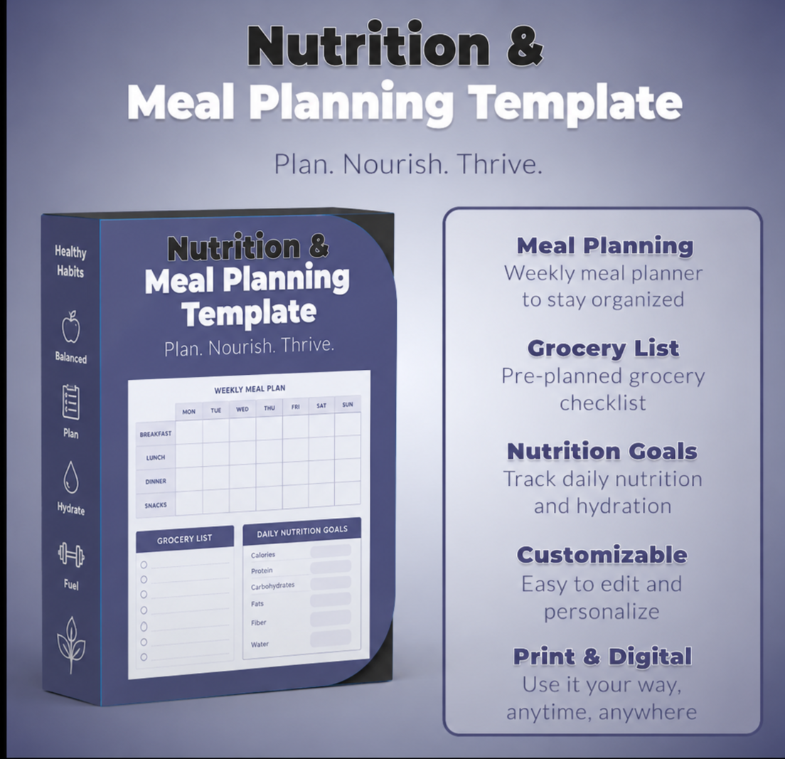 Nutrition & Meal Planning Template – 6 Month Access